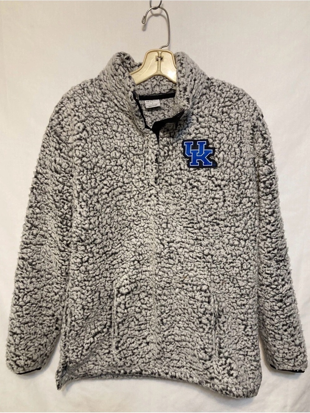 Women’s University of Kentucky Qtr. snap-up long sleeve fleece shirt size Large